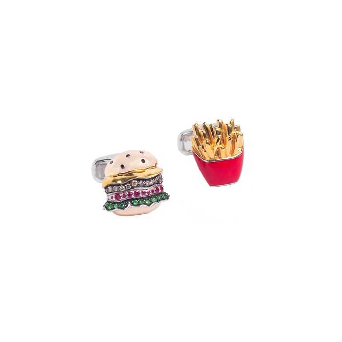 Burger & Fries Cufflinks