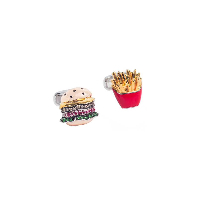 Burger & Fries Cufflinks