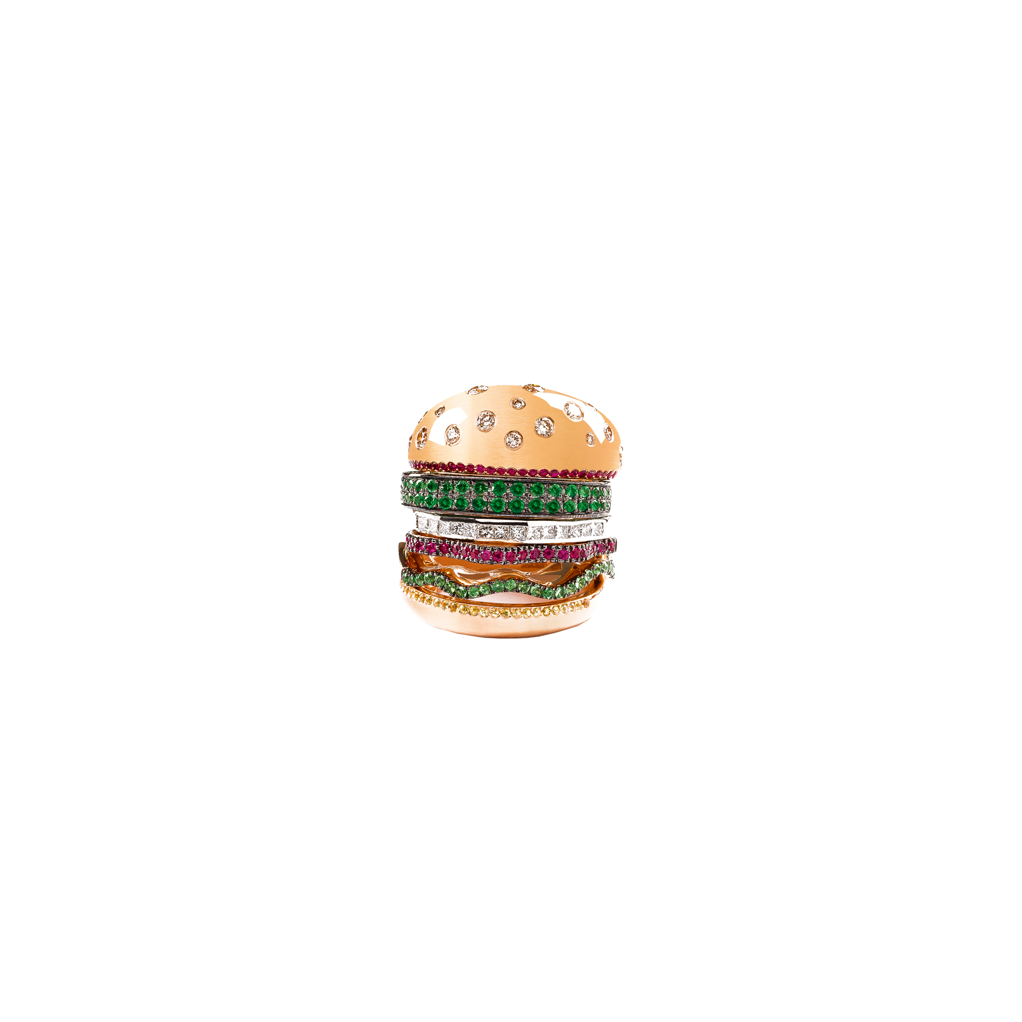 Veggie Burger Ring | Best Ring | Nadine Ghosn Fine Jewelry 