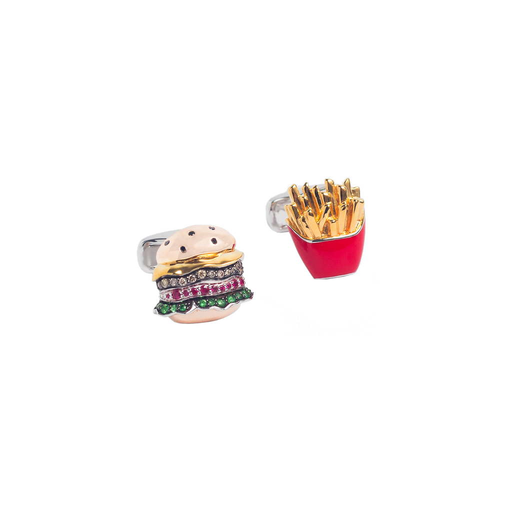 Burger & Fries Cufflinks